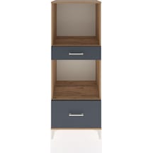 Hyperion Dolap 2 Raflı 2 Çekmeceli 60x44x163 Çam-antrasit Atlas Çam