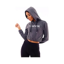 Gugus Basic Kapüşonlu Sweatshirt Gri