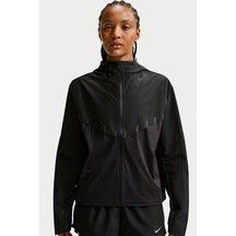 Nike Aeroswift Aerogami Storm-fit Womens Running Jacket Çanta Olabilen Su İtici Reflektörlü Kadın Koşu Yağmurluk Ceket Siyah