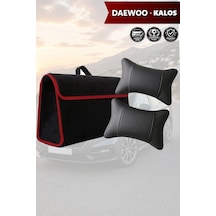 Daewoo Kalos Uyumlu Koltuk Yastığı Bagaj Çantası Siyah Renk Lüks Model