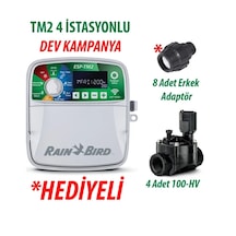 Rain Bird Tm2-4 İstasyonlu Kontrol Ünit. Ve 4adet 100hv Vana Seti