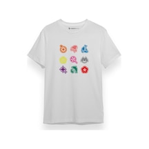 Love Live Anime Aqours Amblems Beyaz Kısa Kol Erkek Tshirt 001