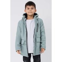Spor Erkek Çocuk Kürklü Su Ve Rüzgar Geçirmez Kapüşonlu 3 Cep Kışlık Mont & Kaban & Parka-214 Mürdüm