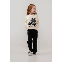 Harby Kids Kız Çiçek Desenli İkili Takım 3-10 Yaş -126430 - Siyah Siyah