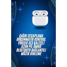 Bay 3.nesil İos Android Uyumlu Bluetooth 5.0 Beyaz Çhassasiyet Cevaplama Najmaddin