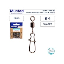 Mustad Demon Dlt06 Klipsli Fırdöndü 4 25kg 10 Adet