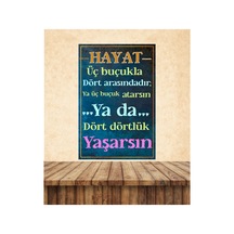 Hayat Üç Buçukla Dört Arasındadır Temalı 20 X 30 Cm Mdf Duvar Tablosu 01 Çok Renkli - 743300144 Çok Renkli