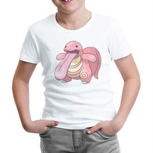 Pokemon - Lickitung Beyaz Çocuk Tshirt
