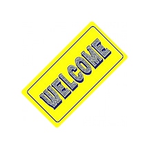 Welcome Yazılı Sök-tak-pratik Vantuzlu Yeni Nesil Dekor Plaka