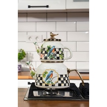 Miss Betty Paradise Prdcyd-9381-1 2.65 L Damalı Emaye Çaydanlık