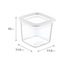 6&apos Lı Set Skali Kare Saklama Kabı Beyaz 740 Ml 7009
