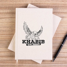 Khabib Kartal Çizgisiz Kanvas Defter Krem