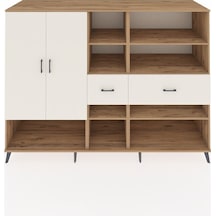 Kronos Dolap 10 Raflı 2 Çekmeceli 2 Kapaklı 220x59x163 Çam-aytaşı Aytası - Atlas Çam