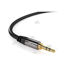 Aux Kablosu, 3,5mm Jak Kablosu 7,5m Kırılmaya Dayanıklı Metal Fişler 0,3-10m Arasında Mevcut Ses/kulaklık Kablosu/aux Kablo, Pc/dizüstü Bilgisayar, Araba Ve Hifi, Siyah