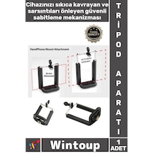 Tripod Evrensel Akıllı Telefon Tutucu Sabitleyici Abs Plastik Cep Telefonu Tripod Bağlantı Aparatı