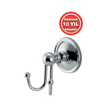 Çelik Banyo Paslanmaz Pirinç Bella Bornozluk Askılık Gri