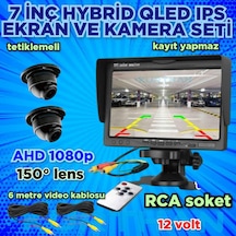2 Adet 4 3 Cm Ahd 1080p Kamera Ve 7'' Qled Ips Ekran Seti 12v