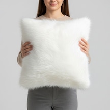 Elite Peluş Dekoratif Kırlent Kılıfı 45x45 Cm - Peluş Kırlent Kılıfı 1 Adet Beyaz Elite Peluş Dekoratif Kırlent Kılıfı 45x45 Cm - Peluş Kırlent Kılıfı 1 Adet Beyaz