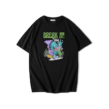 Brz Collection Unisex Oversize Break It T-shirt-siyah Siyah