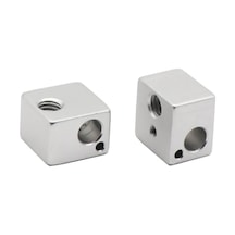 Koodmax 3d Yazıcı E3d V5 Isıtıcı Blok Baskı Kafası J Kafa Çift Taraflı 16x16x12mm Alüminyum Blok