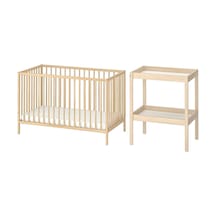 Bebek Mobilya Seti Kayın 60x120 CM 2 Parça Ahşap