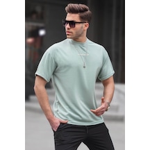 Madmext Mint Yeşili Likralı Basic Erkek Tişört 6060 Mint Yeşili