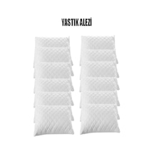 Inter Z 12 Adet 50x70 Cm Kapitoneli Fermuarlı Tela Yastık Koruyucu Alez Beyaz