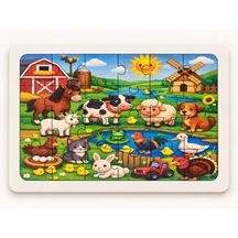 Hayvan Çiftliği - 24 Parça Ahşap Puzzle