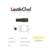 Osaka 21 Mm 1/2" Derin Lokma