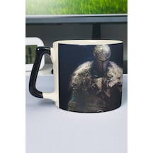 Dark Souls Baskılı Seramik Lüks Kupa 1 Adet Özel Siyah Kulp Dalga Kulp V2d Çok Renkli