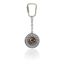 Ayyıldız Taşlı 925 Ayar Gümüş Anahtarlık N11.8538