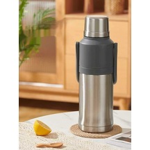 Nexus Mark 2.3l/3.3l Paslanmaz Çelik Vakumlu Termos - 48 Saat Sıcak/soğuk Tutar - Ergonomik Tasarım Gümüş Gümüş