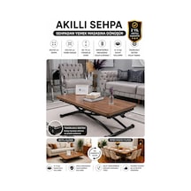 Juppo Üst Tabla Mdf Ceviz Oval Köşe Alt Siyah Dışa Kıvrım