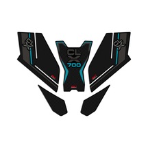 GP Kompozit CF Moto 700 CL-X 2022-2024 Uyumlu Tank Pad Seti Turkuaz