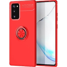 Newface Samsung Galaxy Note 20 Kılıf Range Yüzüklü Silikon - Kırmızı
