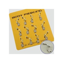 Ayıcık Çelik Piercing 1 Adet Gümüş
