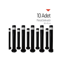 10'lu Metal Delinatör Seti, Metal Duba 80 X 10 Cm-3598