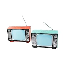 Ers Televizon Vintage Dekoratif Biblo - Kumaraba Renkli 17x11x10.5cm Reçine