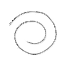 Gümüş Kral Zincir - 3 Mm Yuvarlak (528842674)