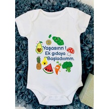 Babylimon Unisex Bebek Beyaz Amca Baba Yarısıdır Zıbın Beyaz - 132151499 Beyaz