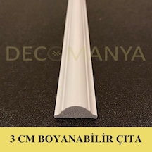 Decomanya Boyanabilir Duvar Çıtası 3 Cm Poliüretan Duvar Çıtası (480019754)