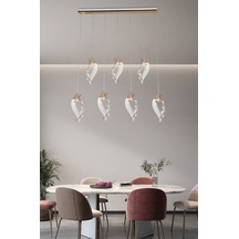 Ardea 7'li Gold Sıralı Sarkıt Salon Led Avize