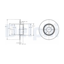 Fren Disk - Fiat Bravo, Stilo, Croma, Multipla, Linea, 164 - Delphı-bg2322