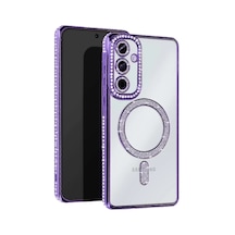 Samsung Galaxy Uyumlu , S24 Fe Joke Simli Magneticsafe Kılıf - Derin Mor