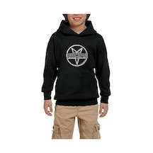 Zepplin Giyim Dimmu Borgir Pentagram Siyah Çocuk Kapşonlu Sweatshirt