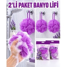 2 Li Paket, Sabunlu Banyo Lifi, Duş Ve Vücut Temizleme Lifi