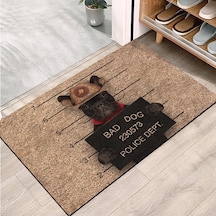 Tr Kapı Önü Paspası - Modern Ve Şık Kapı Paspası Ev, Ofis Ve Dış Mekân Kullanımı İçin Bad Dog 45x65 Genel