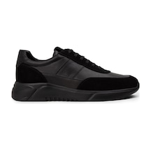 Deery Hakiki Süet Siyah Erkek Sneaker Ayakkabı - 01963Msyhe02 Siyah