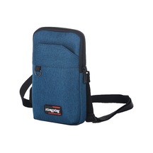 Mengtuo Erkek Cep Telefonu Çantası, Gündelik Kemerli Bel Çantası, Kanvas Crossbody, İki Katmanlı Cep Telefonu Bel Çantası, Kancalı Mavi Kayış Cn Mavi