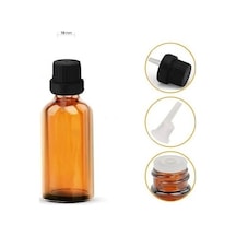 20ml Kahvrengi Şişe, İçten Damlalıklı Kapak,24 Adet Siyah Damlatmalı Kapak, Esans Şişesi, Boş Şişe, Aroma Şişesi Diğer